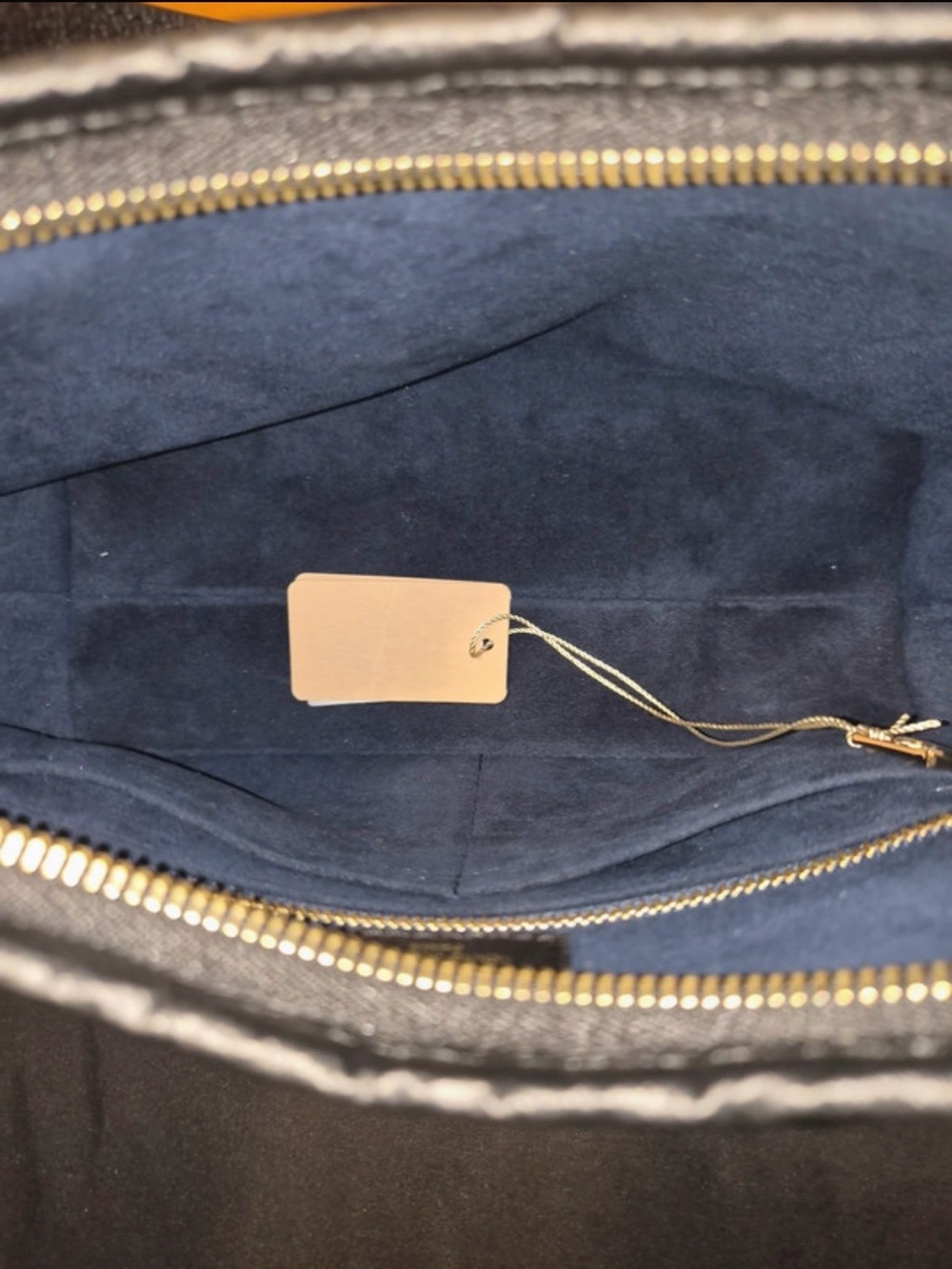 Louis Vuitton Black Monogram Empreinte Shoulder Bag with Navy Interior - Picture 3 of 8